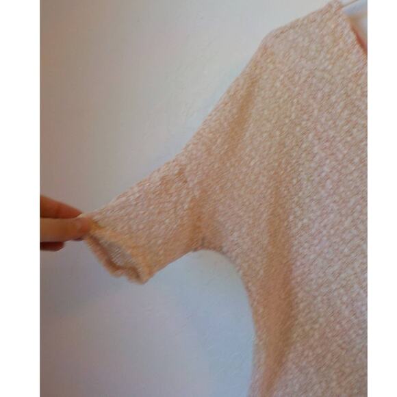 Jessica Simpson Elinah Pink Knit Top Women Sz XS Gold Glitter V-Neck Half Sleeve - Picture 5 of 10